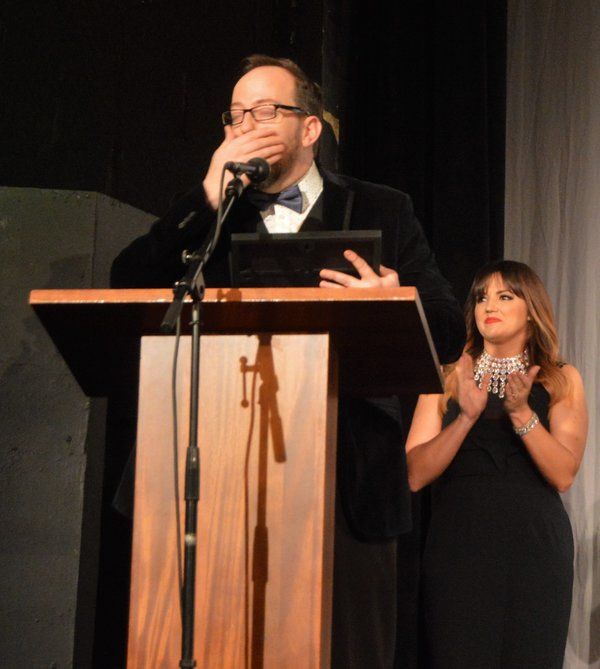 Outstanding Leading Actor in a Musical Jason Ross accepts his award for his performan Photo
