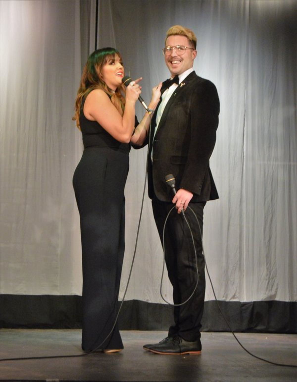 Co-hosts Rachel Potter and Bradley D. Gale. at 