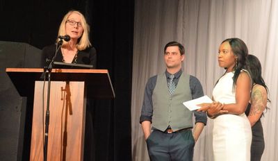 Cheryl White accepts the award for Outstanding Leading Actress in a Play for her perf Photo