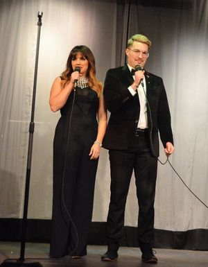 Midwinter's First Night 2019 co-hosts Rachel Potter and Bradley D. Gale. @ BroadwayWorld Midwinter's First Night 2019 co-hosts Rachel Potter and Bradley D. Gale. Photo