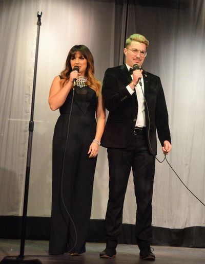 Midwinter's First Night 2019 co-hosts Rachel Potter and Bradley D. Gale. Photo
