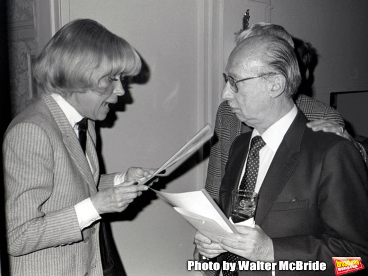 Carol Channing and Sammy Cahn attend a Gala on March 1, 1982 in New York City.  at 