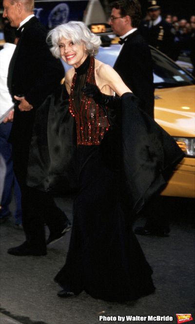 Carol Channing wearing Bob Mackie
attending the wedding of Liza Minnelli and David Ge Photo