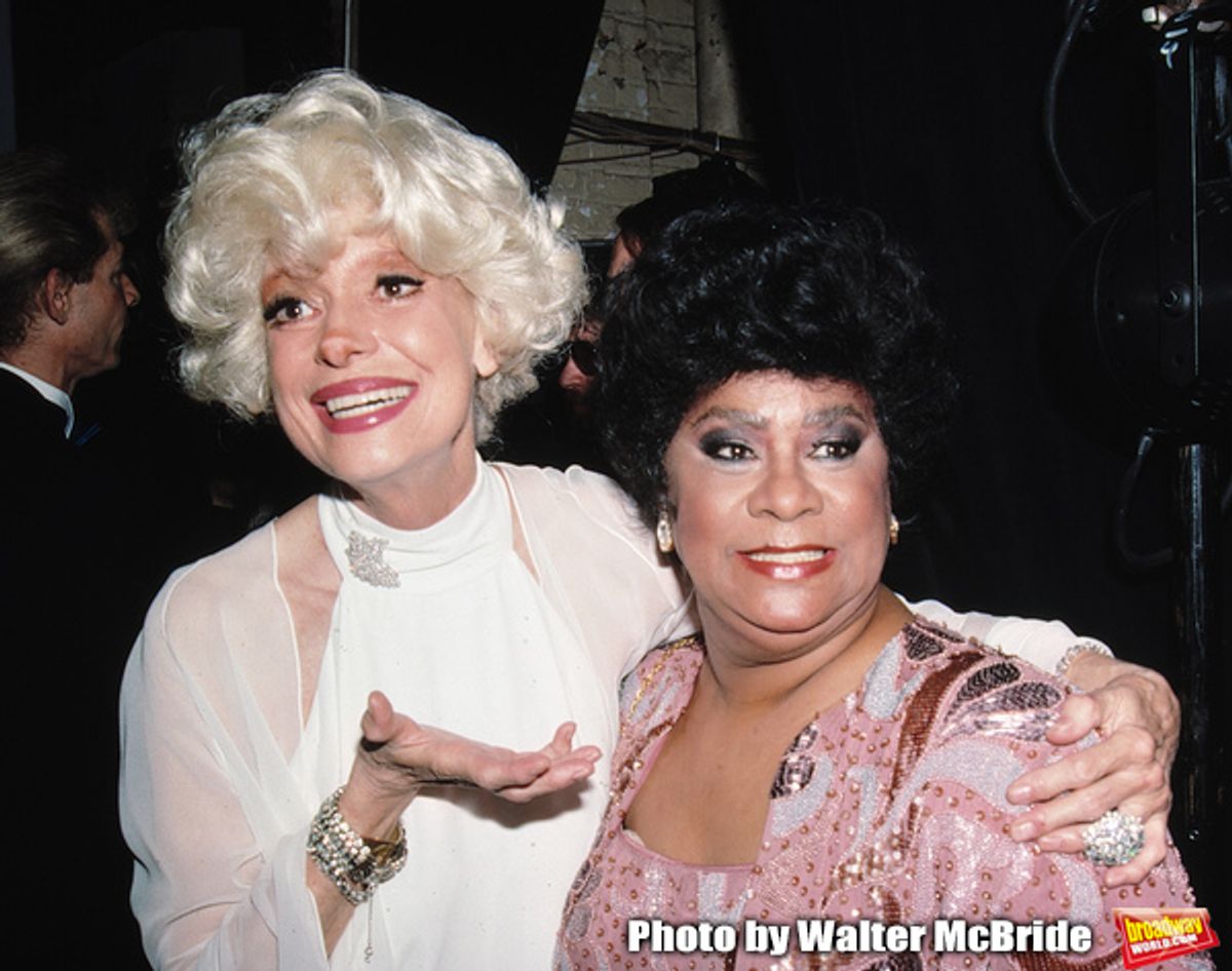 Carol Channing and Ruth Brown photographed in New York City on
May 1, 1989 at 