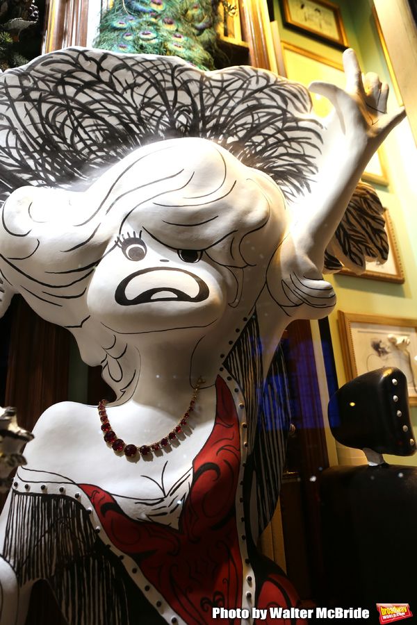 Hirschfeld Three dimensional drawings of Carol Channing photographed in New York City Photo