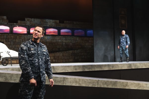 Danforth Comins and Chris Butler in Othello.
 Photo