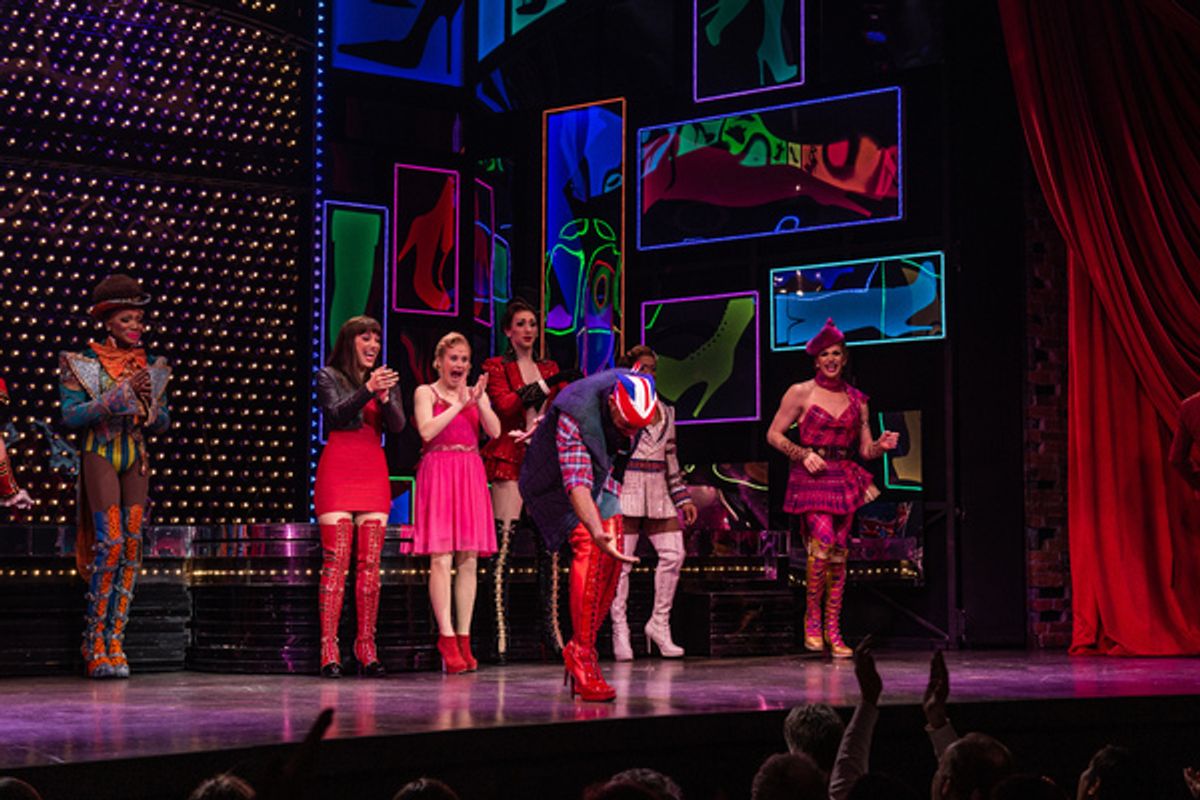 Tiki Barber and the cast of Kinky Boots at 