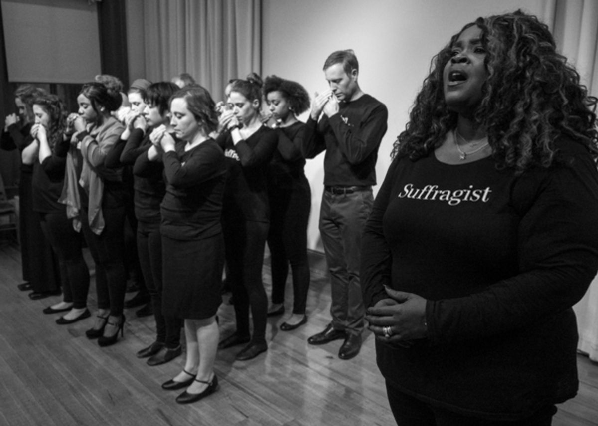 Millicent Scarlett as Ida B. Wells and the cast of 19: A Musical About Women's Right to Vote at the Hill Center, Washington, DC

Photo Credit: John Nelson at 