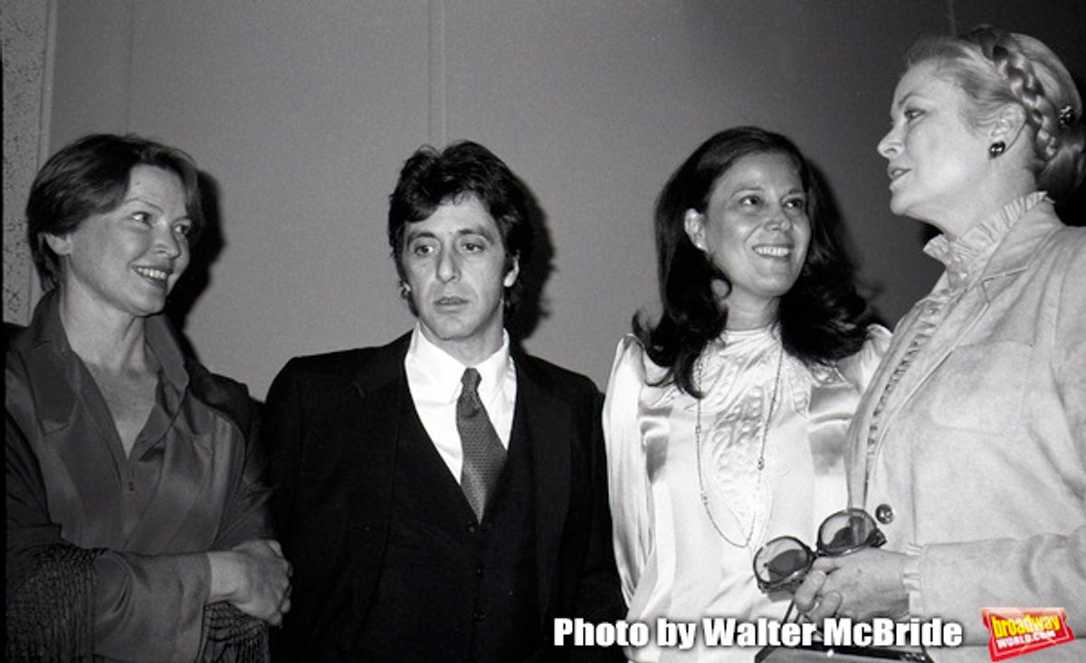 Ellen Burstyn, Al Pacino, Anna Strassberg and Princess Grace Kelly attend the Theatre Hall Of Fame Awards held on March 28, 1982 at the Uris Theater, now called the Gershwin Theater, New York City.  at 