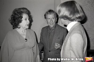 Ethel Merman, Burgess Meredith and Carol Channing  attend the Theatre Hall Of Fame Aw Photo