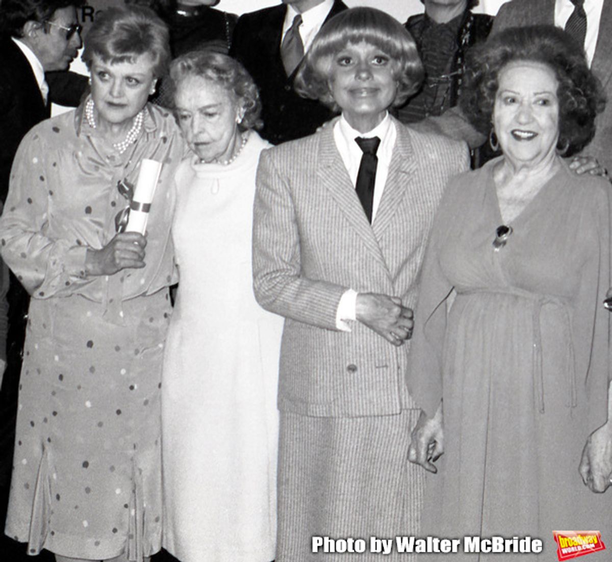 Angela lansbury, Lillian Gish, Carol Channing and Ethel Merman attend the Theatre Hall Of Fame Awards held on March 28, 1982 at the Uris Theater, now called the Gershwin Theater, New York City.  at 