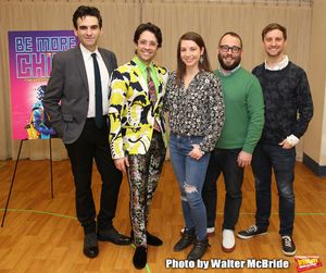 The creative team: songwriter Joe Iconis, choreographer Chase Brock, musical director Emily Marshall, director Stephen Brackett, and book writer Joe Tracz during the "Be More Chill" Press Preview Presentation at Pearl Studios on January 23, 2019 in New Yo @ BroadwayWorld The creative team: songwriter Joe Iconis, choreographer Chase Brock, musical director Photo