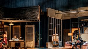 Ayanna Bria Bakari (Natalie), Jasmine Bracey (G.K. Marche), Maya Vinice Prentiss (Riley) and Bernard Gilbert (Stokes) @ BroadwayWorld Ayanna Bria Bakari (Natalie), Jasmine Bracey (G.K. Marche), Maya Vinice Prentiss (Ril Photo