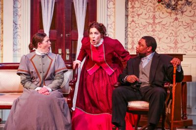 Christine (Kristen Moriarty), Nora (Annie Katica Green) & Dr. Rank (Mark Peterson) Photo