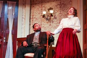 Dr. Rank (Mark Peterson) & Nora (Annie Katica Green) @ BroadwayWorld Dr. Rank (Mark Peterson) & Nora (Annie Katica Green) Photo