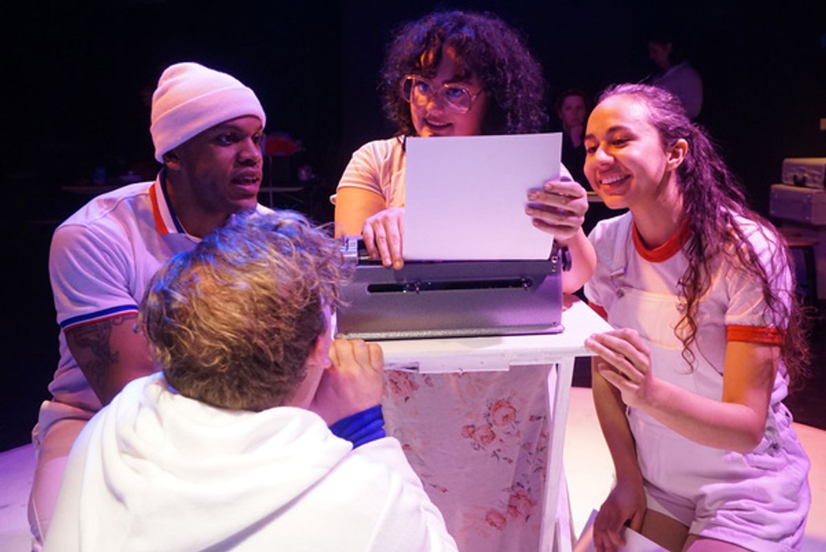 Brian Keys, Amanda de la Guardia, Tina Munoz-Pandya and (back to camera) Anthony Lombard at 