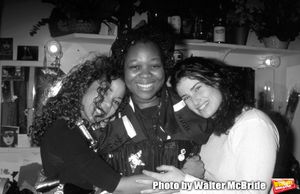 Daphne Rubin-Vega, Gwen Stewart and Idina Menzel backstage after the "Rent" Opening N Photo