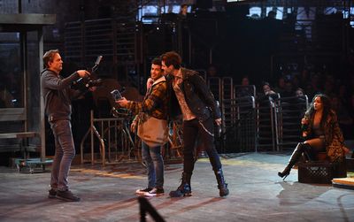 Live television director Alex Rudzinski, Jordan Fisher, Brennin Hunt and Tinashe  Photo