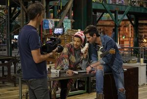 Live television director Alex Rudzinski, Jordan Fisher and Brennin Hunt Photo