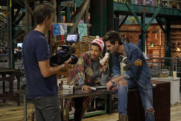 Live television director Alex Rudzinski, Jordan Fisher and Brennin Hunt Photo