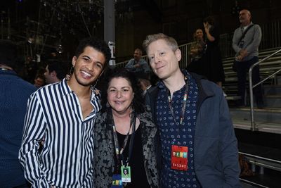Jordan Fisher, executive producer Julie Larson and Anthony Rapp Photo