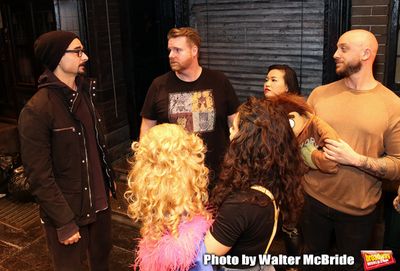Kevin Richardson from the Backstreet Boys backstage with the cast members Nick Kohn,  Photo
