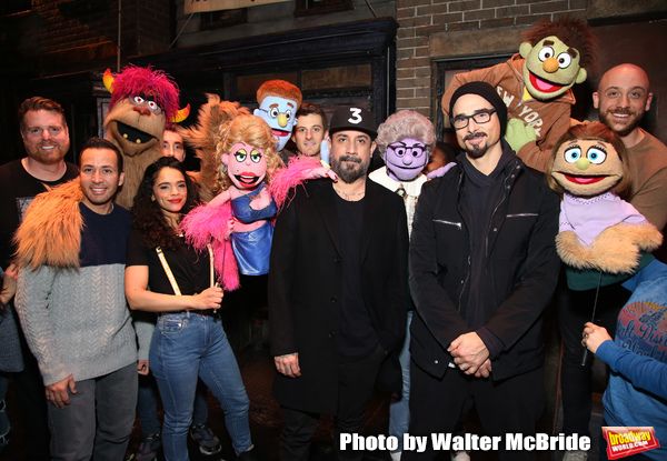Howie Dorough, AJ McLean and Kevin Richardson from the Backstreet Boys backstage with Photo