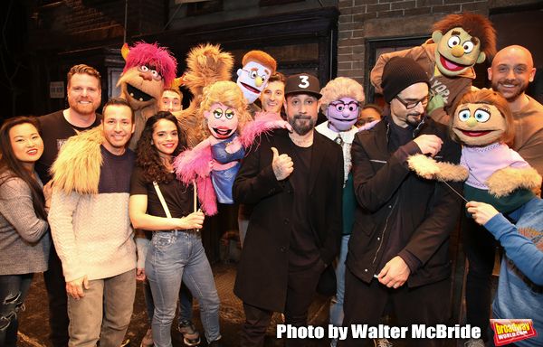 Howie Dorough, AJ McLean and Kevin Richardson from the Backstreet Boys backstage with Photo