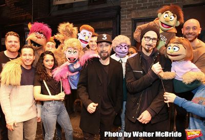 Howie Dorough, AJ McLean and Kevin Richardson from the Backstreet Boys backstage with Photo