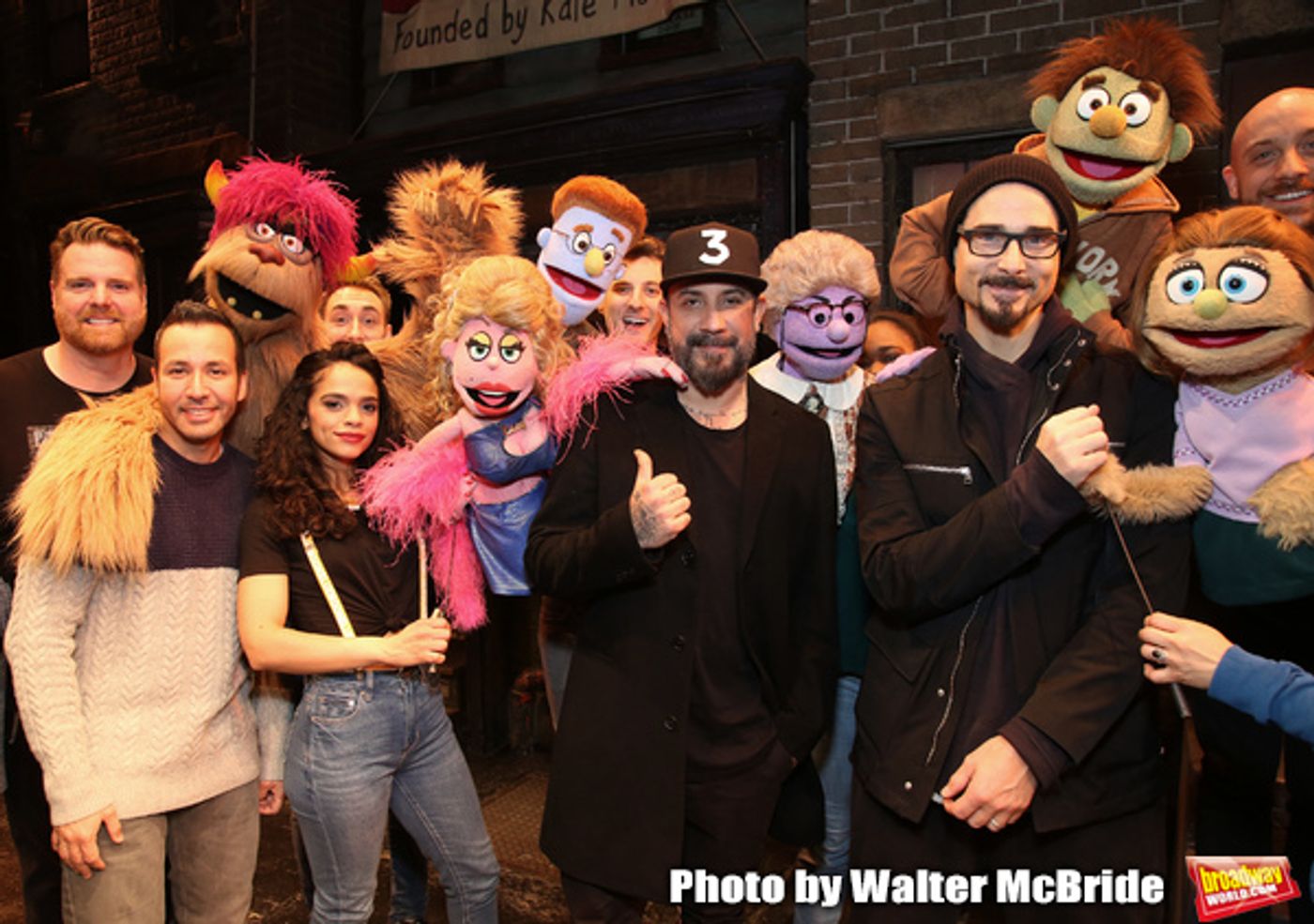 Photo Coverage: The Backstreet Boys Visit AVENUE Q  Image
