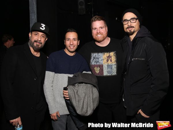 AJ McLean, Howie Dorough and Kevin Richardson from the Backstreet Boys backstage with Photo