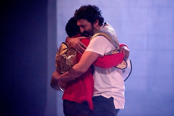 Marshall Defender Nyanhete as Icarus and Selva Rasalingam as Daedalus Photo