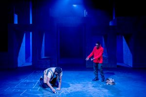 Selva Rasalingam as Daedalus and Marshall Defender Nyanhete as Icarus Photo