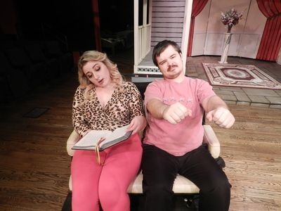 Suzanne Turpin (Shelby Snyder) tries to find a song to sing while her husband, Junior Photo