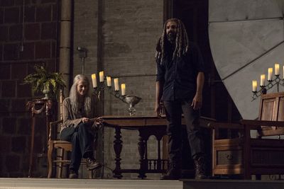 Khary Payton as Ezekiel, Melissa McBride as Carol Peletier Photo