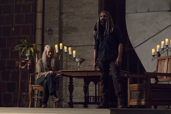 Khary Payton as Ezekiel, Melissa McBride as Carol Peletier Photo