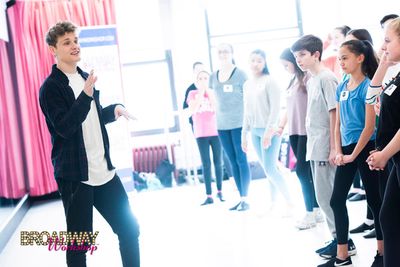  Ben Cook with Broadway Workshop Students Photo
