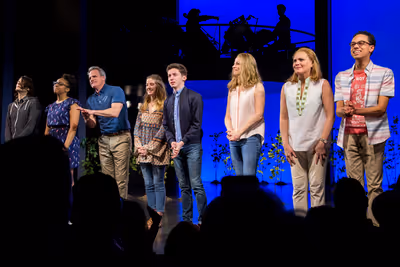 Alex Boniello, Phoenix Best, Michael Park, Mallory Bechtel, Andrew Barth Feldman, Lis Photo