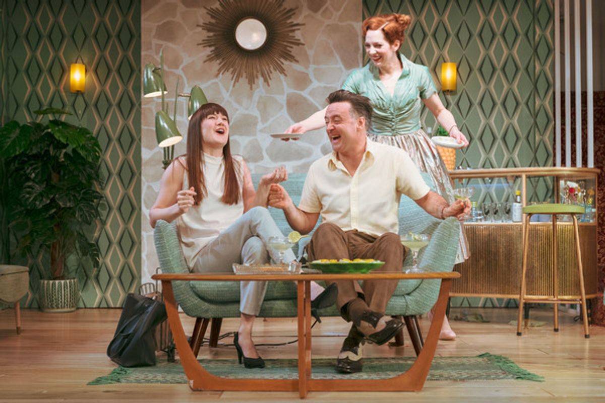 Sara Gregory, Richard Harrington, and Katherine Parkinson at 