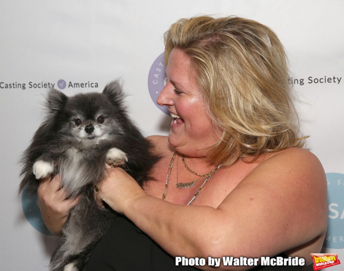 Bridget Everett with her Pomeranian, Poppy at 