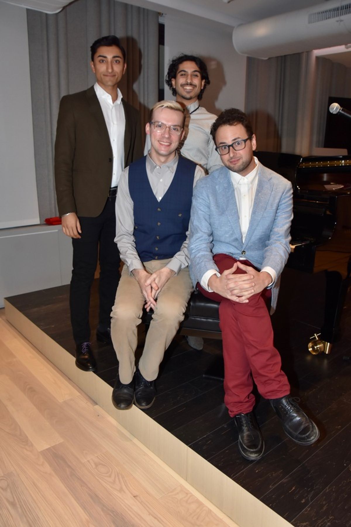 Charlie Sohne 2019 Kleben Prize Winner Librettist with Nikhil Saboo, Nawaf Noorudin and Tim Rosser at 