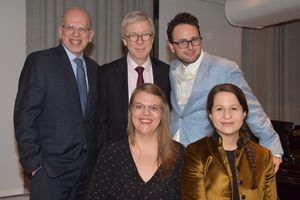 2019 Kleban Prize Winners for Musical Theatre-Sarah Hammond, Charlie Sohne and Shaina Taub with tonights hosts-Seth Saltzman (Senior Vice President of ASCAP) and Patrick Cook (Director of Musical Theatre and Jazz, BMI) @ BroadwayWorld 2019 Kleban Prize Winners for Musical Theatre-Sarah Hammond, Charlie Sohne and Shaina Photo
