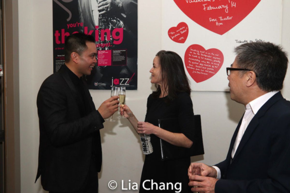 Jose Llana, Music Director Kimberly Grigsby and Jon Nakagawa, Director, Contemporary Programming, Lincoln Center for the Performing Arts, Inc.

 at 