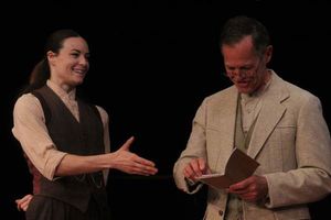Kelsey Milbourn (Stage Manager), Tim D'Auteuil (Professor Willard) Photo