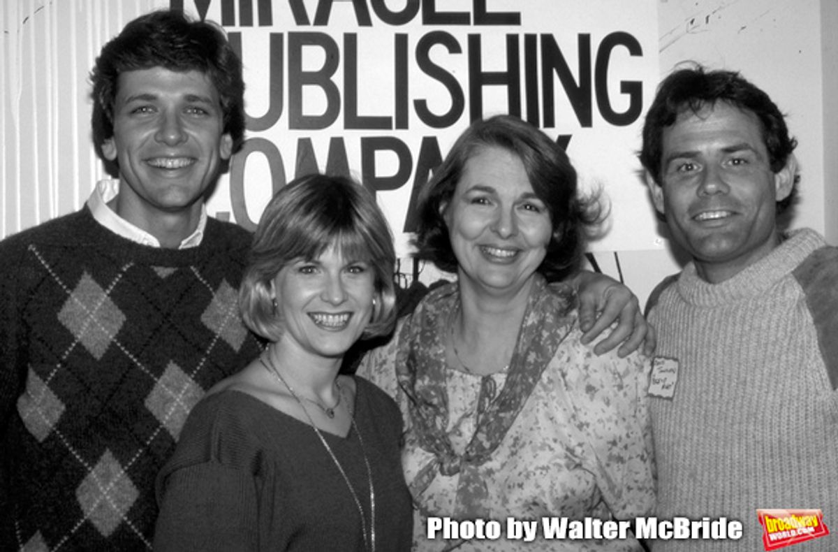 Perry Stephens, Candice Earley and Ernest Townsend attending a party for the Miracle Publishing Company on February 1, 1984 in New York City. at 