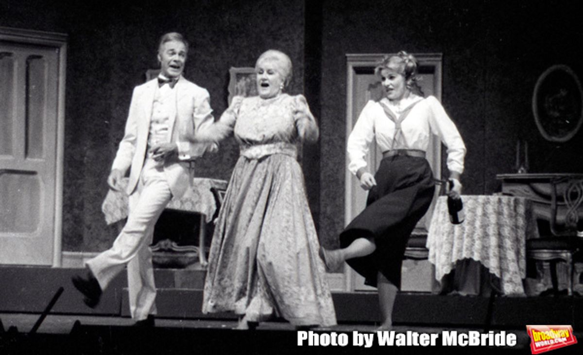 Terrence Monk, Margaret Whiting and Candice Earley performing in 'Gigi'' with the Kenley Players on June 30, 1982 in Dayton Ohio. at 