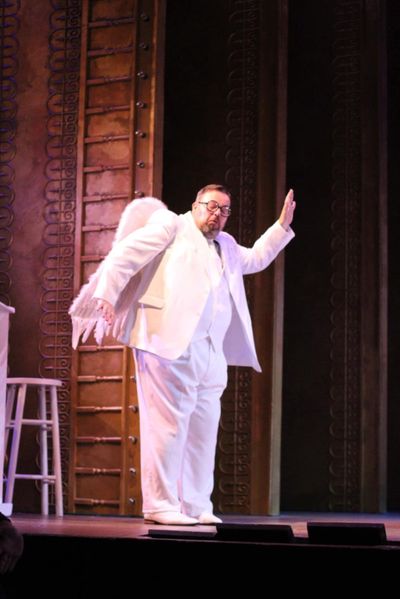 Scott Hofer as Gabriel in An Act of God at Smithtown Performing Arts Center. 

631-72 Photo