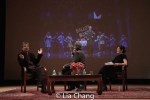 David Henry Hwang, Bartlett Sher and Karen Shimakawa discuss a scene from SOFT POWER  Photo