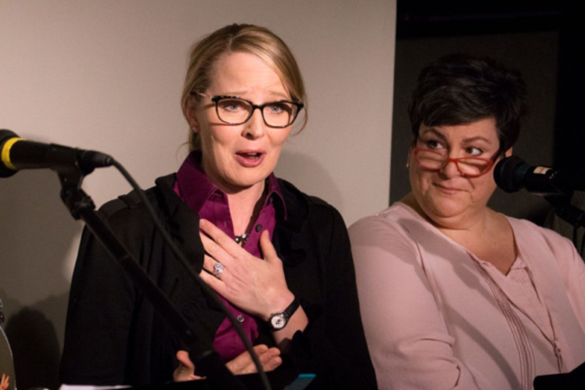 Jessica Tyler Wright and Jodi Capeless in POSTCARD AMERICAN TOWN at 