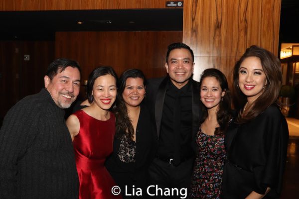 Alan Ariano, Lia Chang, Liz Casasola, Jose Llana, Ali Ewoldt and Jaygee Macapugay. Ph Photo